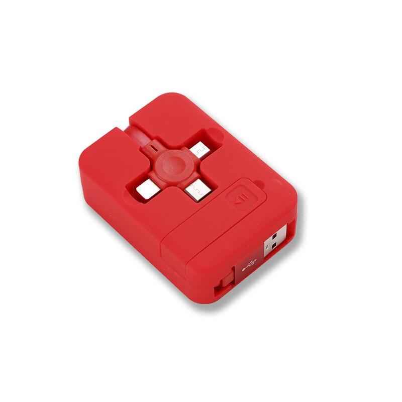 gadgets : Multiport 4-in-1 USB-Oplaadkabel - Rood in Rood van Pantino