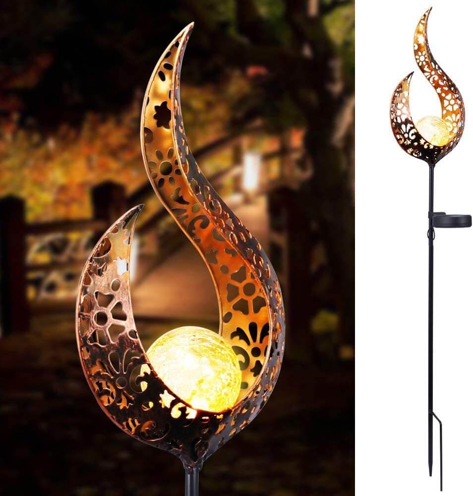 outdoor equipment : Retro Buiten Tuinlamp Zon in Vlam van Pantino