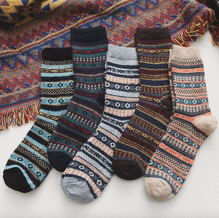Socks : Heren Sokken Ragner (5 Paar) - Comfortabele, Warme Katoenen Wintersokken in Ragner (5 paar) van Pantino