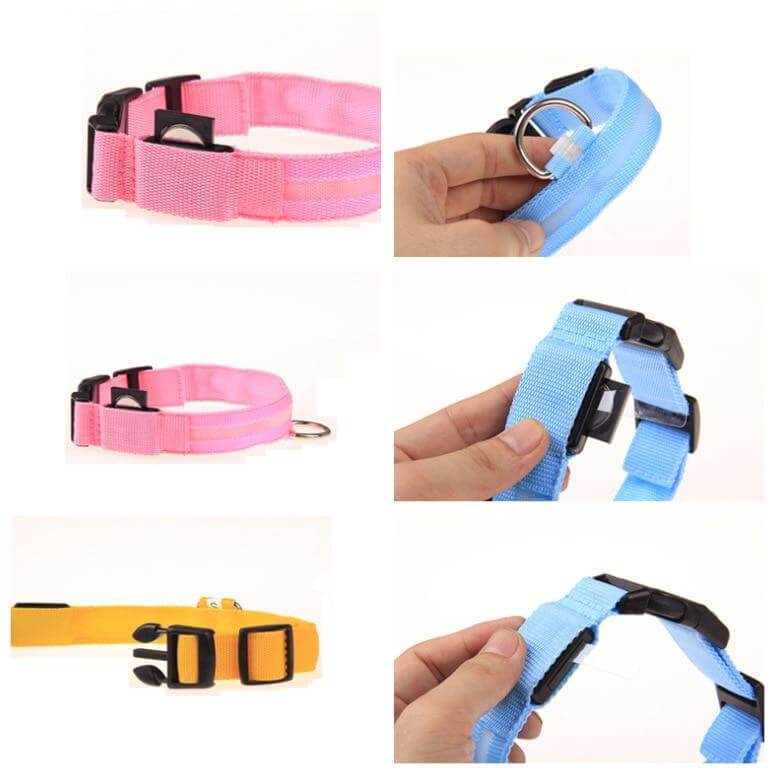 pets : LED Halsband Nylon - Blauw in van Pantino