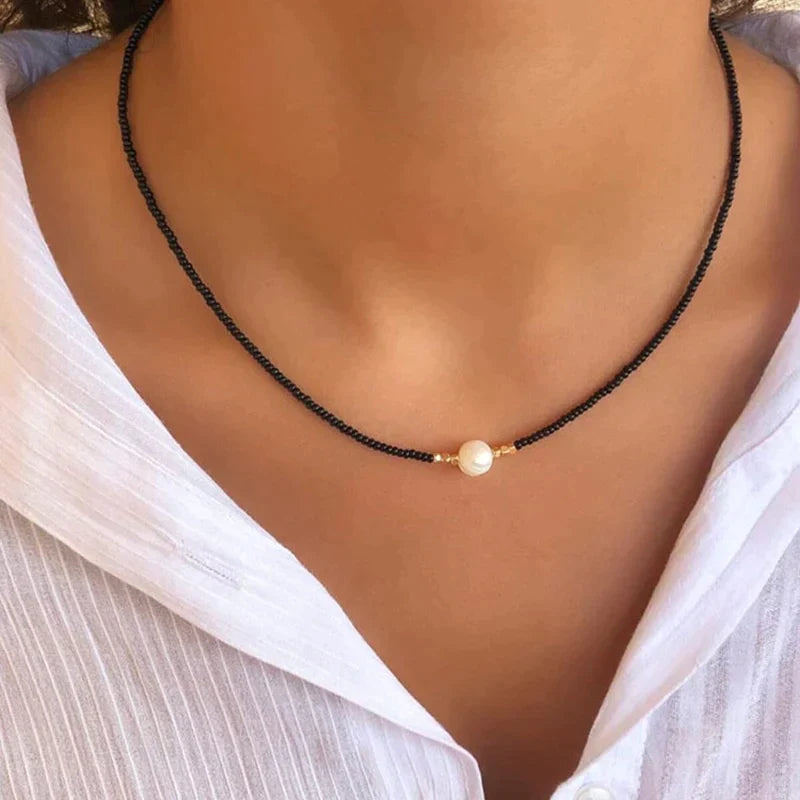 Necklace : Ketting Heren - Pocket Pearl - Met Natuurlijke Parels in van Pantino