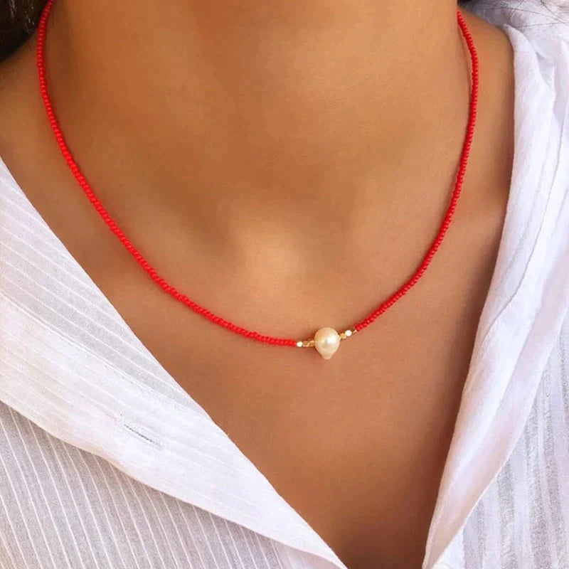 Necklace : Ketting Heren - Pocket Pearl - Met Natuurlijke Parels in van Pantino