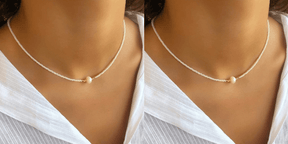 Necklace : Ketting Heren - Pocket Pearl - Met Natuurlijke Parels in van Pantino