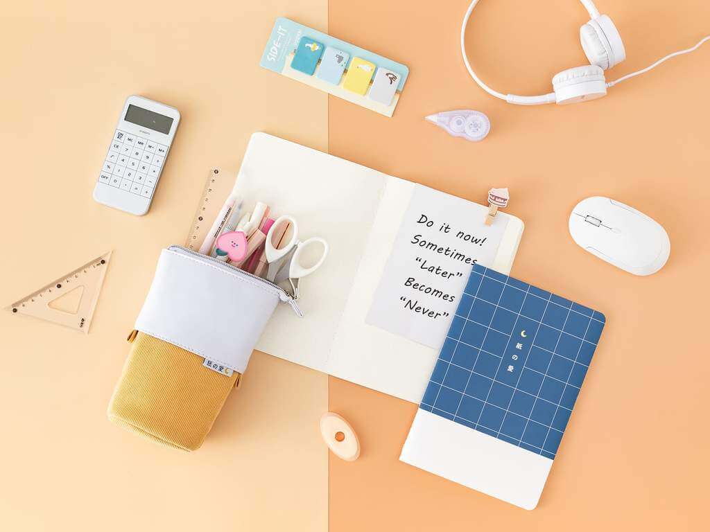 Pencil Case : Up Etui voor Potloden - Blauw in van Pantino
