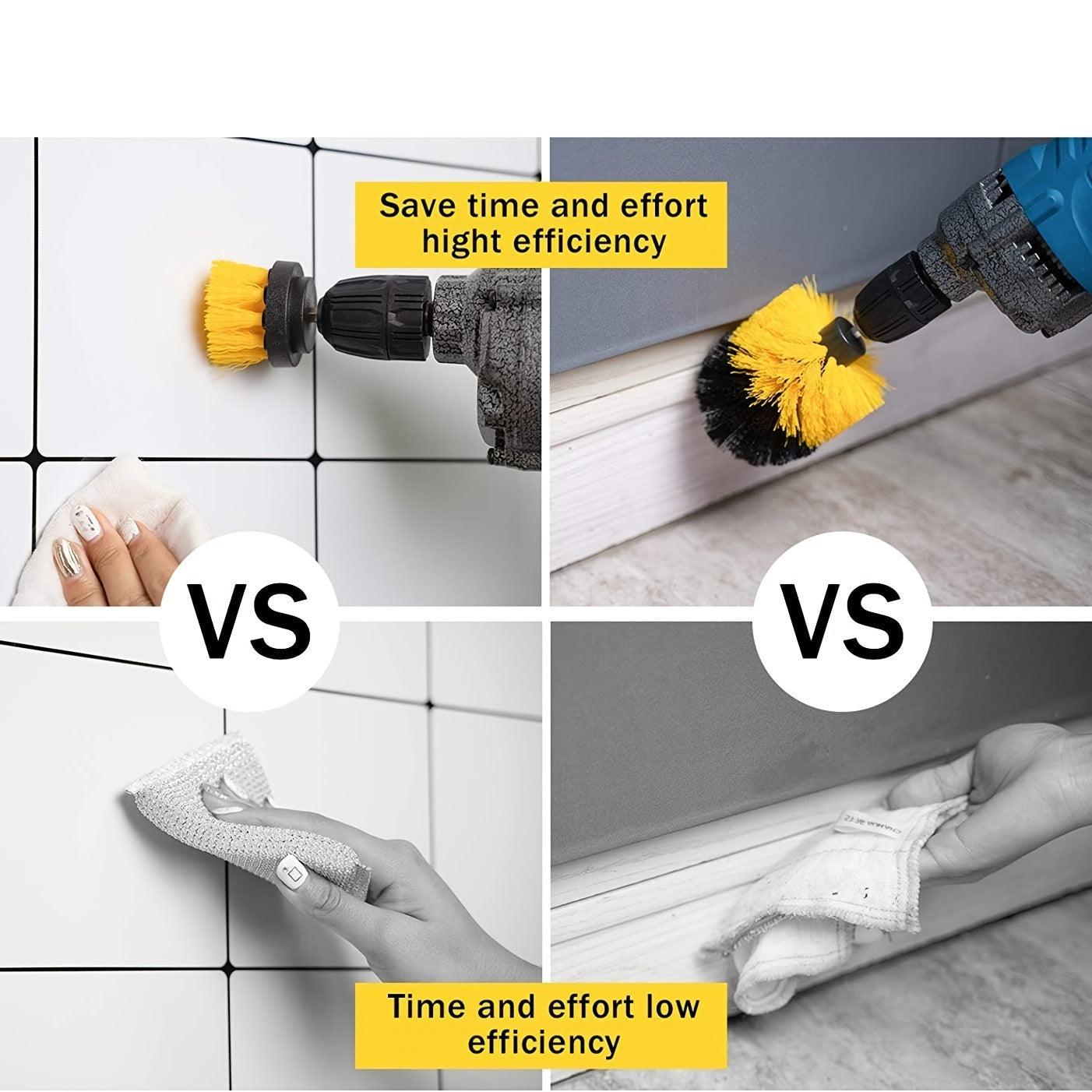 gadgets : PowerScrub - 3x Opzetborstelset - Geel in van Pantino