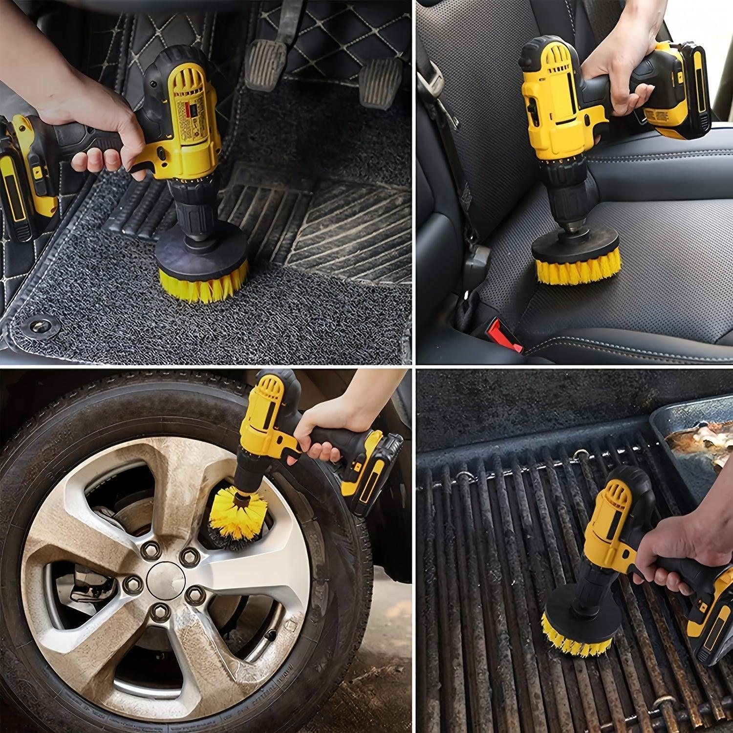 gadgets : PowerScrub - 3x Opzetborstelset - Geel in van Pantino