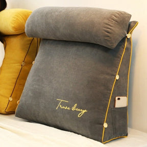 home & garden : Leeskussen Driehoekig Rugleuning Marineblauw - Ergonomisch & Comfortabel voor Bed/Bank in van Pantino