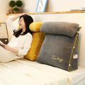 Cuscino da Lettura Triangolare con Supporto Schiena Blu Marina - Ergonomico e Confortevole per Letto/Divano