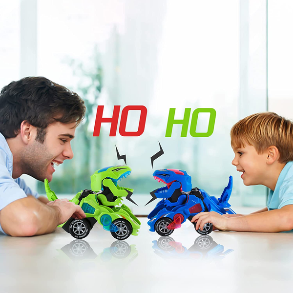 other : DinoCar - Dinosaur-Transformerende Bagdel - Blauw in van Pantino
