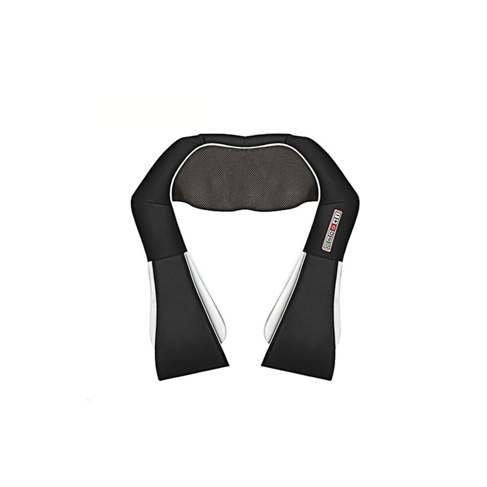 gadgets : Shiatsu Massagekussen Zwart met Warmte voor Nek & Rug - Draagbaar Ergonomisch Kussen in Zwart - 6 knoppen van Pantino