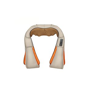 gadgets : Shiatsu Massagekussen Zwart met Warmte voor Nek & Rug - Draagbaar Ergonomisch Kussen in Beige - 4 knoppen van Pantino
