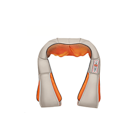 gadgets : Shiatsu Massagekussen Zwart met Warmte voor Nek & Rug - Draagbaar Ergonomisch Kussen in Beige - 6 knoppen van Pantino