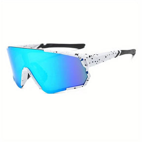 Sunglasses : Zonnebril Unisex Wit - Shield - Minimalistische Fietszonnebril in van Pantino