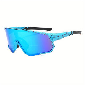 Sunglasses : Zonnebril Unisex Wit - Shield - Minimalistische Fietszonnebril in van Pantino