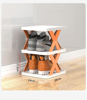 home & garden : ShoeRack - Opvouwbare Schoenenorganiser - Groen in Oranje van Pantino