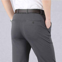 Pants : Pantalon Heren Blauw - Slacks - Stretch in Grijs van Pantino
