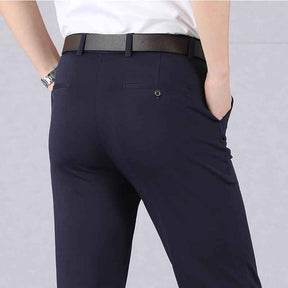 Pants : Pantalon Heren Blauw - Slacks - Stretch in Blauw van Pantino