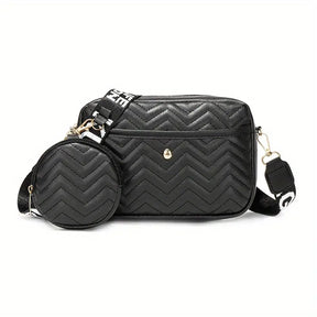 bags : Schoudertas Dames Zwart - SlingBag - Voor in Zwart van Pantino