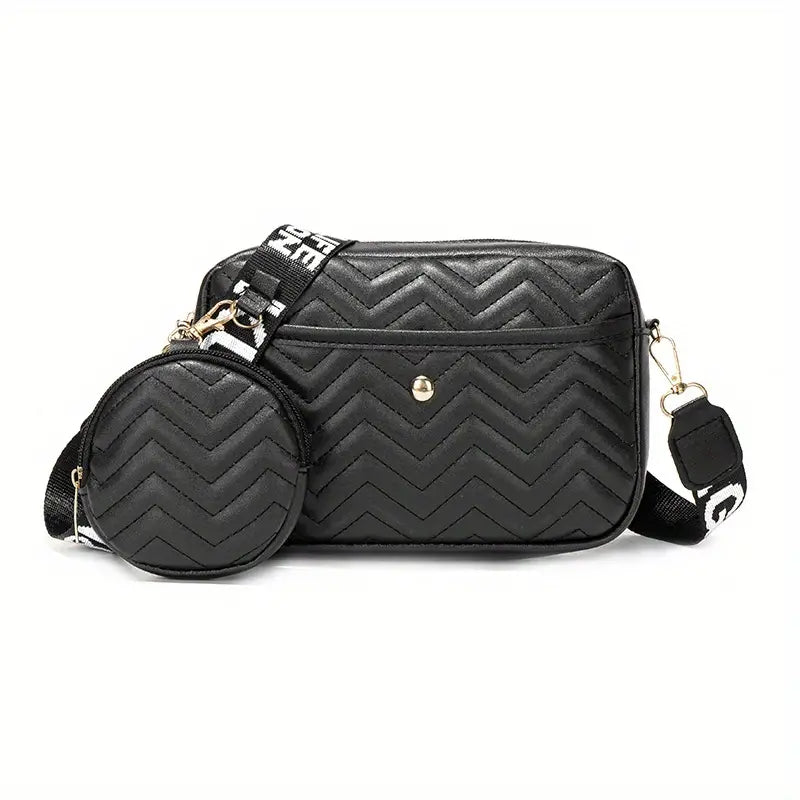bags : Schoudertas Dames Zwart - SlingBag - Voor in Zwart van Pantino