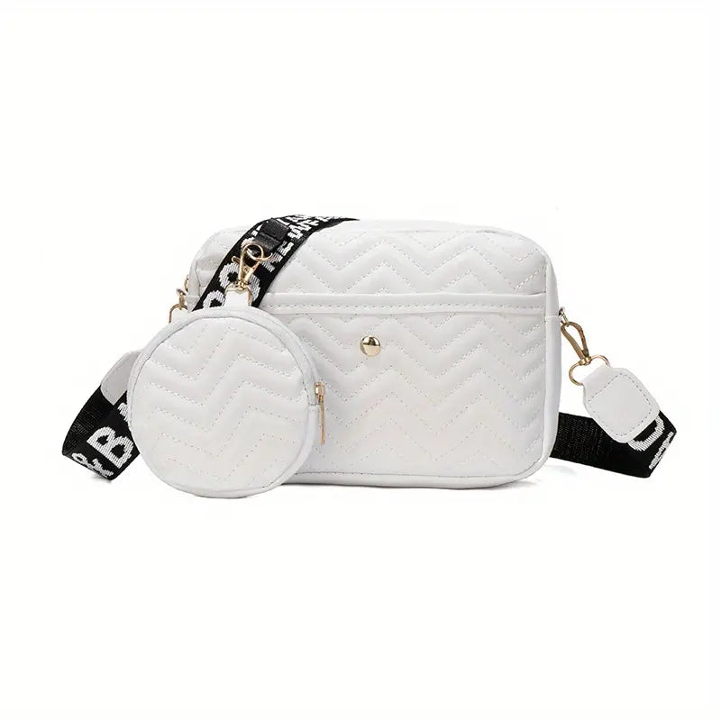 bags : Schoudertas Dames Zwart - SlingBag - Voor in Wit van Pantino