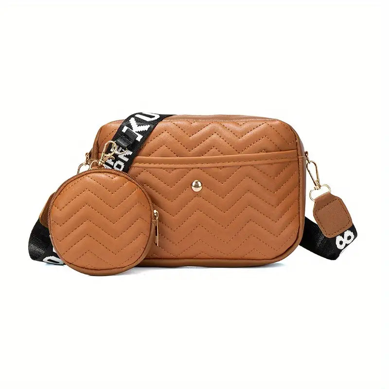 bags : Schoudertas Dames Zwart - SlingBag - Voor in Brun van Pantino