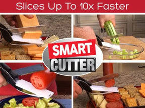 home & garden : Smartcutter 2 in 1 Keukenmes - Snijdt Voedsel Binnen Enkele Seconden in van Pantino