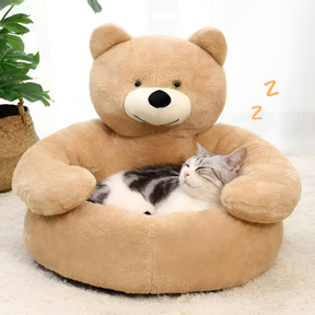pets : TeddyBear - Bed voor Huisdieren - Khaki in van Pantino