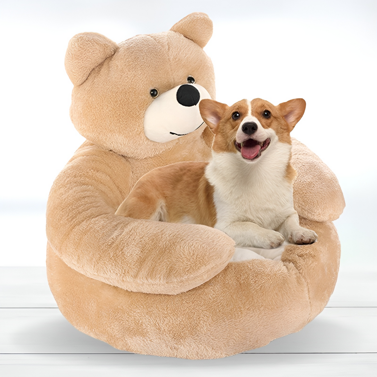 pets : TeddyBear - Bed voor Huisdieren - Khaki in Khaki van Pantino