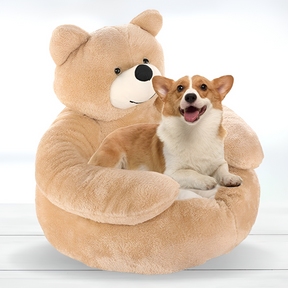 pets : TeddyBear - Bed voor Huisdieren - Khaki in Khaki van Pantino