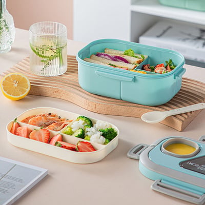 home & garden : LunchBox - Microware Bento Lunchbox - Groen in van Pantino