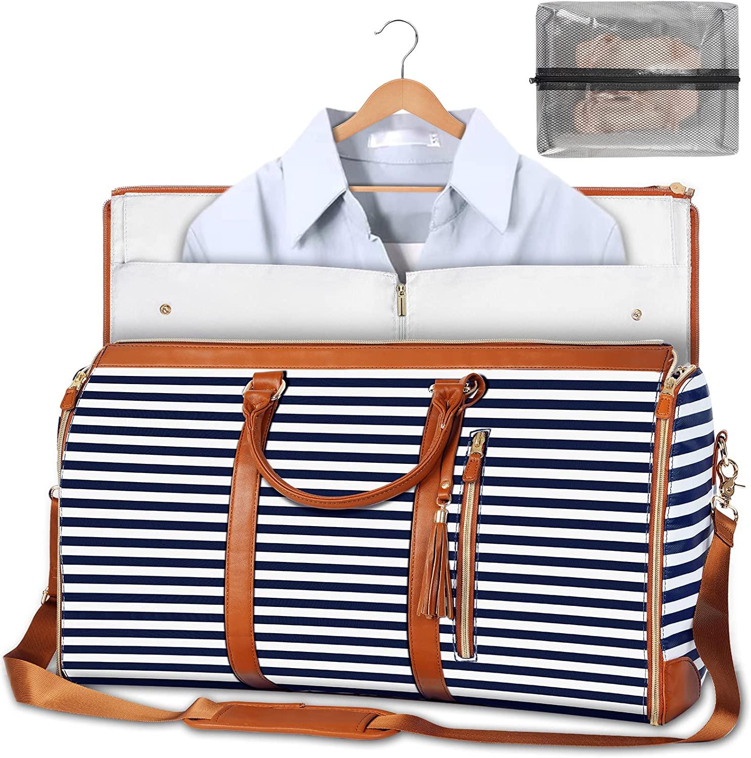 bags : SuitBag - Opvouwbare Opbergtas - Lichtroze in Blauw gestreept (4 op voorraad) van Pantino