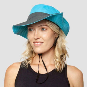 outdoor equipment : Zonnehoed Dames - Lichtroze UV-Bescherming - Verstelbaar & Opvouwbaar in Blauw van Pantino