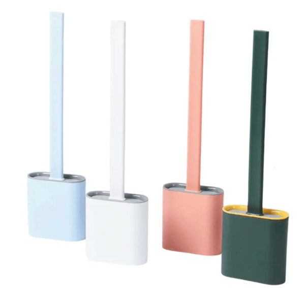 home & garden : ToiletClean - Zelfklevende Siliconen Borstel - Wit in van Pantino