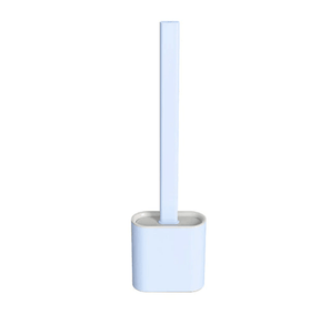 home & garden : ToiletClean - Zelfklevende Siliconen Borstel - Wit in Blauw van Pantino