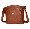 Schoudertas Dames Bruin - Vintage Leren - Crossbody Stijl