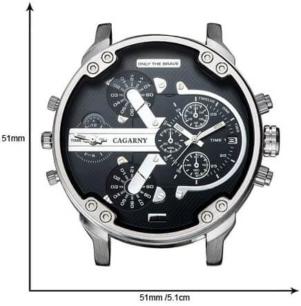 watches : Horloge Heren Zilver-Zwart - Relogio Quartz Herenhorloge in van Pantino