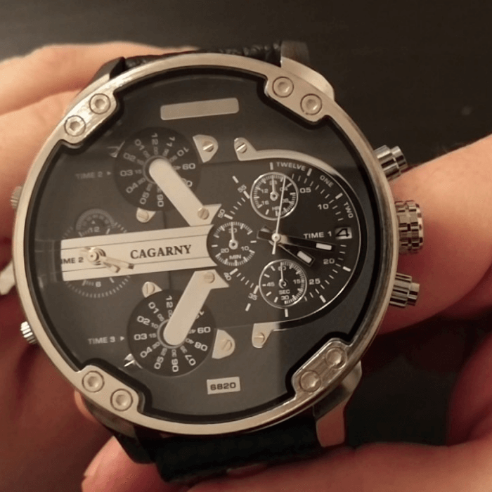 watches : Horloge Heren Zilver-Zwart - Relogio Quartz Herenhorloge in van Pantino